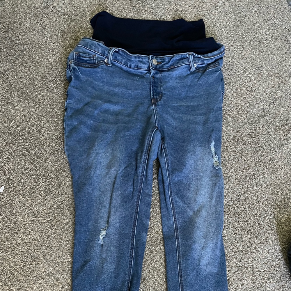 Distressed full-panel Maternity Jeans
